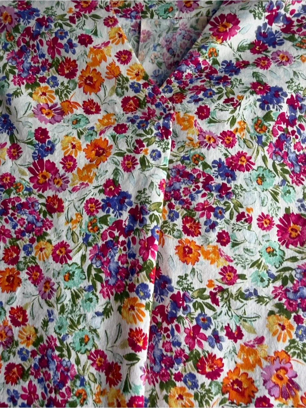 Les Amis Floral Cotton Blend Top - Multicolor - Picture 4 of 9